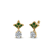 art-deco-inspired-round-drop-earring-with-emerald-in-14K-yellow-gold-FDEAR8425-0.25CTGEMGR-NL-YG